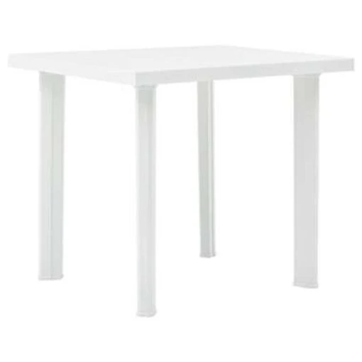 VidaXL Tuintafel 80x75x72 Cm Kunststof Wit -Tuinstoelen Verkoop 1000006139