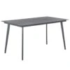 Beliani Eettafel MILETO - Grijs Aluminium -Tuinstoelen Verkoop 1000013906