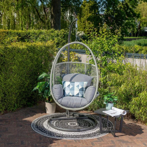 Garden Impressions Panama Hangstoel Swing Egg - Mystic Grijs -Tuinstoelen Verkoop 1000035641 0102