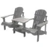 SenS-Line Adirondack Dubbele Tuinstoel - Hout - Grijs -Tuinstoelen Verkoop 1000038286