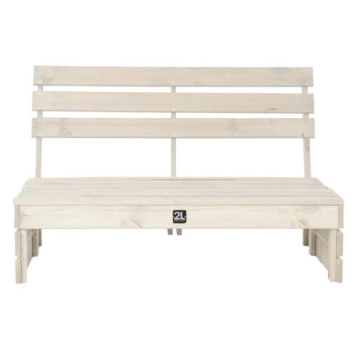 2L Home & Garden Palletbank Whitewash - Wit -Tuinstoelen Verkoop 1000038531 0101