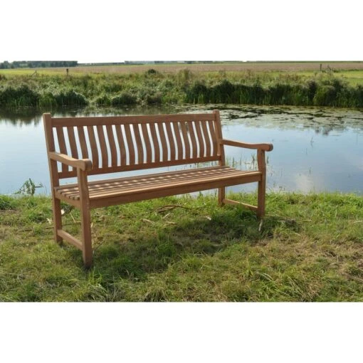 Livingfurn - Tuinbank Bench Patrick - 50x180x60cm - Teakhout -Tuinstoelen Verkoop 1000045384 0101