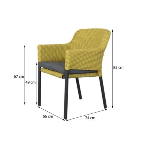 Hartman Cairo Tuinstoel Xerix - Yellow - Inclusief Kussen -Tuinstoelen Verkoop 1000048037 0101