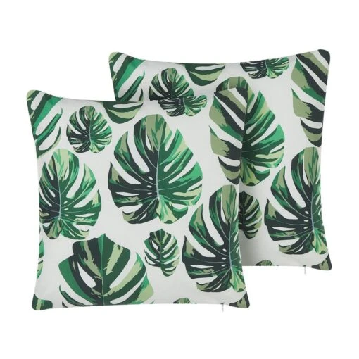 Beliani Buitenkussen POULIANA - Groen Polyester -Tuinstoelen Verkoop 1000048103