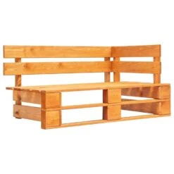 VidaXL Tuinbank Met Rode Kussens Pallet Grenenhout -Tuinstoelen Verkoop 1000048435 0102