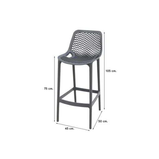 Siesta Air Barstoel 75cm - Donkergrijs -Tuinstoelen Verkoop 1000048800 0101