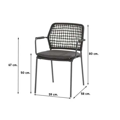 Taste Barista Stapelbare Tuinstoel - Antraciet -Tuinstoelen Verkoop 1000048820 0101