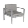 Beliani Tuinstoel SALERNO - Grijs Aluminium -Tuinstoelen Verkoop 1000050346