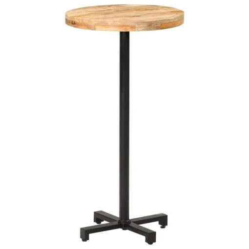 VidaXL Bartafel Rond Ø60x110 Cm Ruw Mangohout -Tuinstoelen Verkoop 1000052533