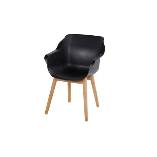 Hartman Sophie Studio Dining Armstoel - Carbon Black - Teak Poot -Tuinstoelen Verkoop 1000053222