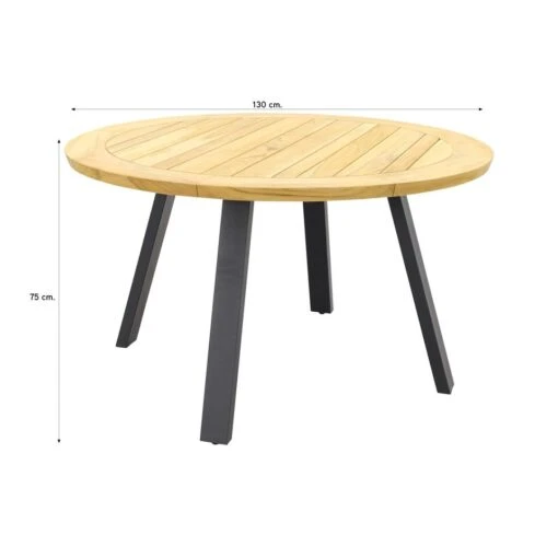 Taste Ambassador Tuintafel - 130 Cm. Rond -Tuinstoelen Verkoop 1000053246 0101