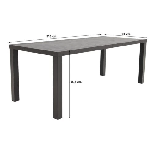 VDG Lena Tuintafel Antraciet - 210 X 90 Cm -Tuinstoelen Verkoop 1000053251 0101