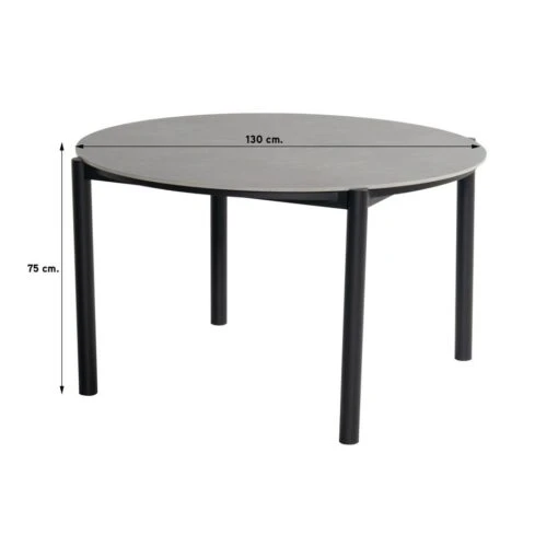 Hartman Arezzo Dining Tuintafel - 130 Cm. Rond -Tuinstoelen Verkoop 1000053263 0101