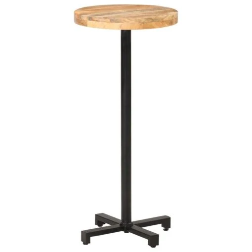 VidaXL Bartafel Rond Ø50x110 Cm Ruw Mangohout -Tuinstoelen Verkoop 1000054095