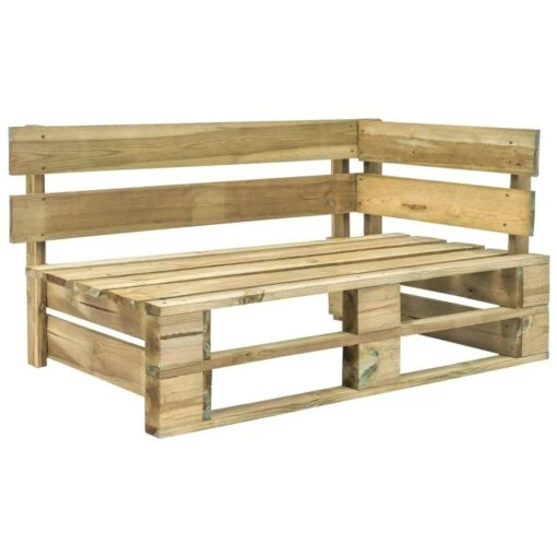 VidaXL Tuinhoekbank Pallet Groen Geïmpregneerd Grenenhout -Tuinstoelen Verkoop 1000056401 0101