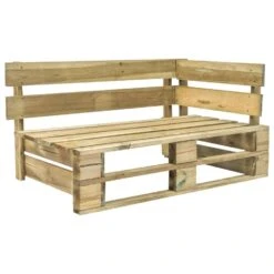 VidaXL Tuinbank Met Grijze Kussens Pallet Grenenhout -Tuinstoelen Verkoop 1000060776 0102