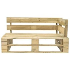 VidaXL Tuinbank Met Grijze Kussens Pallet Grenenhout -Tuinstoelen Verkoop 1000060776 0103