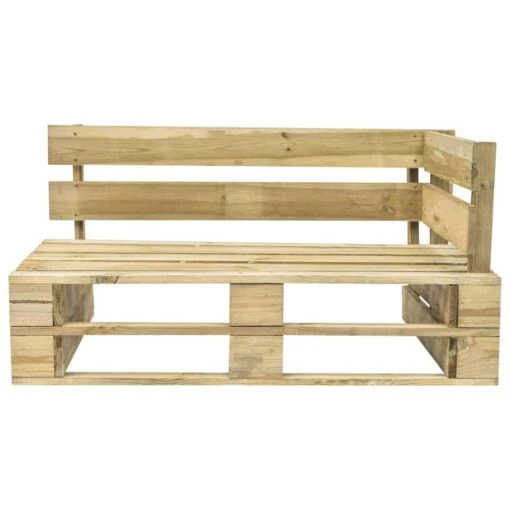 VidaXL Tuinbank Met Grijze Kussens Pallet Grenenhout -Tuinstoelen Verkoop 1000060776 0103