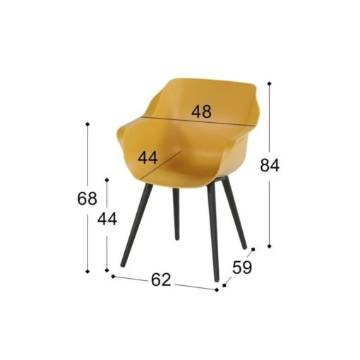 Hartman Sophie Studio Dining Armstoel - Curry Yellow - Set Van 2 -Tuinstoelen Verkoop 1000072088 0101