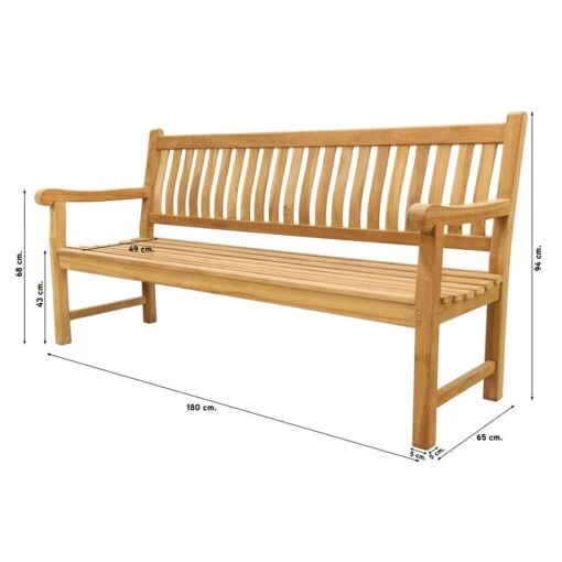 VDG Teakhouten Tuinbank Patrick - 180 Cm -Tuinstoelen Verkoop 1000072934 0101