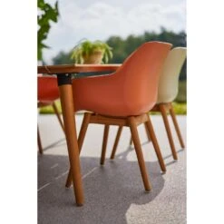 Set Van 2- Hartman Sophie Studio Diningstoel-Italian Terra- Teak Poot -Tuinstoelen Verkoop 1000073141 0103