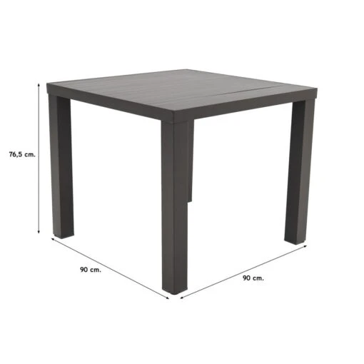 VDG Lena Tuintafel Antraciet - 90 X 90 Cm -Tuinstoelen Verkoop 1000074471 0101