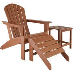 Tectake -tuinstoel Adirondack -Janis - Bruin -Tuinstoelen Verkoop 1000078043 0102