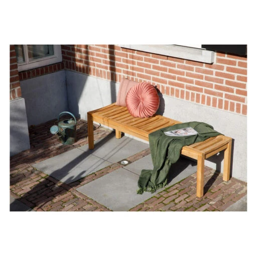 Exotan 3-Zits Tuinbankje Comfort - Teak - Naturel - 44x150x45 -Tuinstoelen Verkoop 1000088949 0101