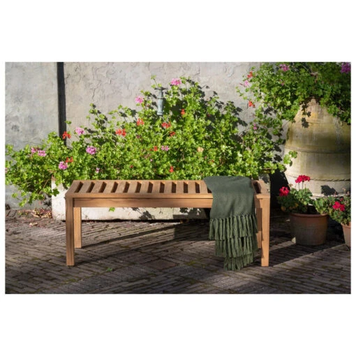 Exotan 2-Zits Tuinbankje Comfort - Teak - Naturel - 44x120x45 -Tuinstoelen Verkoop 1000088950 0101