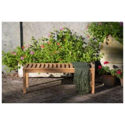 Exotan 2-Zits Tuinbankje Comfort - Teak - Naturel - 44x120x45 -Tuinstoelen Verkoop 1000088950 0102