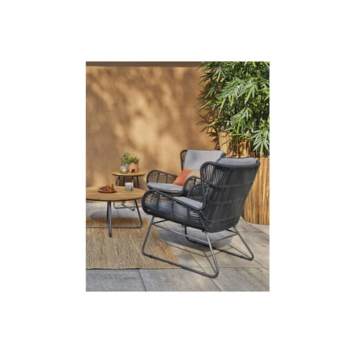 Exotan Loungestoel Outdoor Grace - Touw - Antraciet - Set Van 2 -Tuinstoelen Verkoop 1000089221 0101