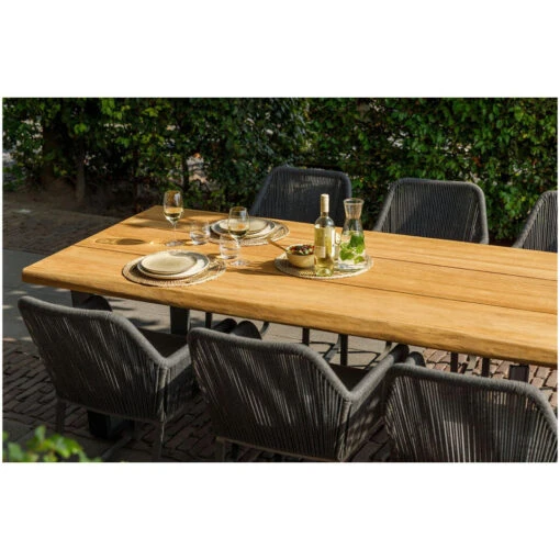 Exotan Fauteuil Buiten Plaza - Aluminium/Rope - Antraciet - Set Van 2 -Tuinstoelen Verkoop 1000090466 0101