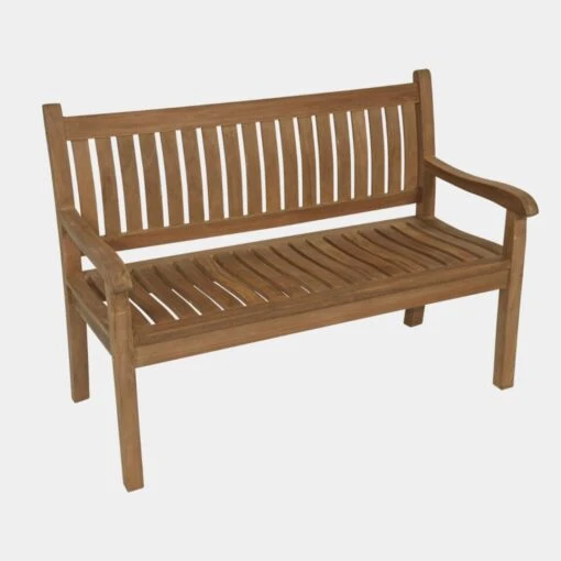 Teak Tuinbank Gebogen - Hout - Bruin -Tuinstoelen Verkoop 1000091505 0101