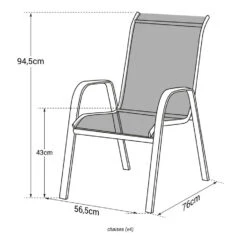 Happy Garden Buitenstoelen MARBELLA - Groen - Aluminium -Tuinstoelen Verkoop 1000092407 0104