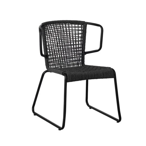 Tuinstoel Dora Touw Antraciet - 61x57x77 Cm - Touw - Grijs -Tuinstoelen Verkoop 1000092415