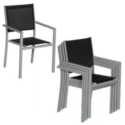 Happy Garden Buitenstoelen - Zwart - Aluminium -Tuinstoelen Verkoop 1000092428 0103