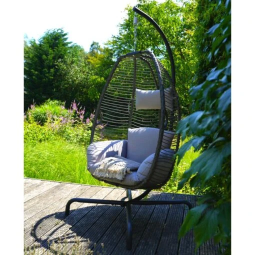 Rope Hangstoel - Wicker - Grijs -Tuinstoelen Verkoop 1000094364 0101