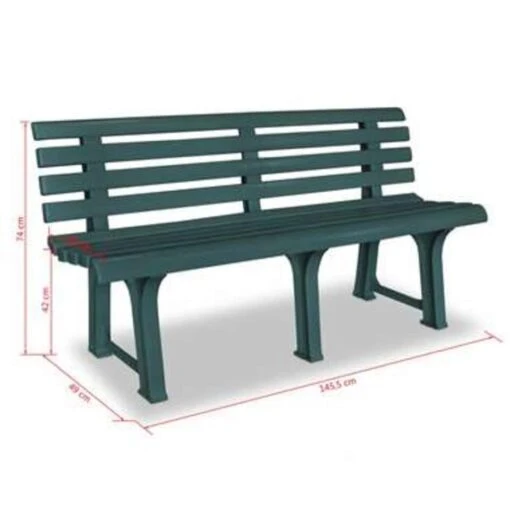 VidaXL Tuinbank 145,5 Cm Kunststof Groen -Tuinstoelen Verkoop 15427184f7ad49bdad31d0e9949fcc76