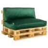 2L Home & Garden Palletkussen Velvet Donkergroen - 120 X 80cm -Tuinstoelen Verkoop 1580155603