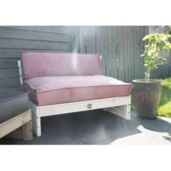 2L Home & Garden Palletkussen Velvet Oud Roze - 60 X 40cm -Tuinstoelen Verkoop 1688123761 0104