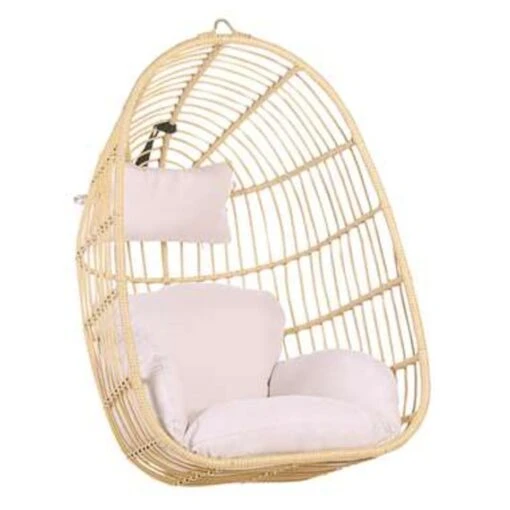 Beliani Hangstoel CASOLI - Beige Pe Rotan -Tuinstoelen Verkoop 1821575995