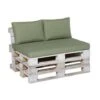 Madison Palletkussenset Panama Lounge Groen - 3 Pièces -Tuinstoelen Verkoop 1840830917