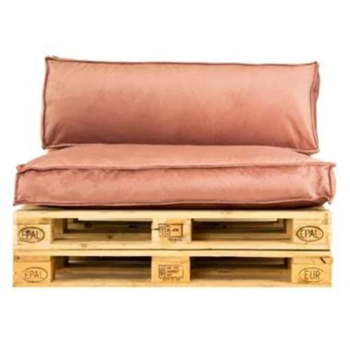 2L Home & Garden Palletkussen Velvet Oud Roze - 120 X 40cm -Tuinstoelen Verkoop 1875070339 0101