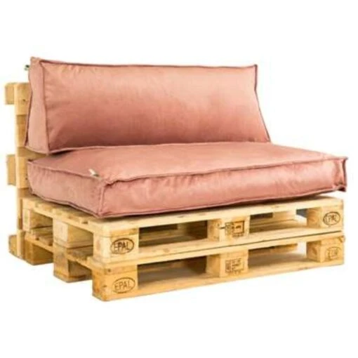 2L Home & Garden Palletkussen Velvet Oud Roze - 120 X 40cm -Tuinstoelen Verkoop 1875070339