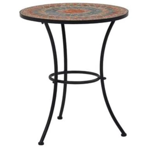 VidaXL Bistrotafel Mozaïek 60 Cm Keramiek Oranje En Grijs -Tuinstoelen Verkoop 1904391583