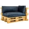 2L Home & Garden Palletkussen Velvet Donkerblauw - 60 X 40cm -Tuinstoelen Verkoop 1965318763