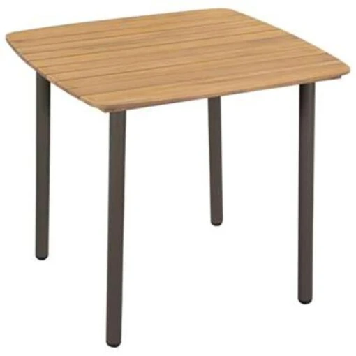 VidaXL Tuintafel 80x80x72 Cm Massief Acaciahout En Staal -Tuinstoelen Verkoop 1975161740