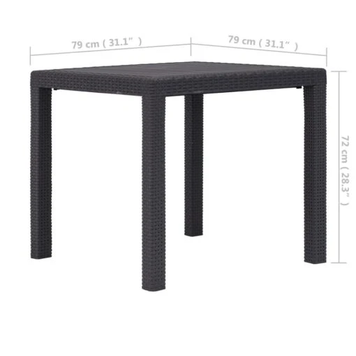 VidaXL Tuintafel 79x79x72 Cm Rattan-look Kunststof Bruin -Tuinstoelen Verkoop 31d8ae9a89a741349d23dbe1cbde4eb4