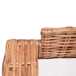 VidaXL Tuinbank 3-zits Natuurlijk Rattan -Tuinstoelen Verkoop 3788deeaab534fe6972010cbc84a8488