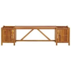 VidaXL Tuinbank Met 2 Bloembakken 150x30x40 Cm Massief Acaciahout -Tuinstoelen Verkoop 40ce36e8997c43db8012090b116d840e